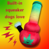 My Name is Bo da Bong, Funny Squeaky Weed Dog Toy, Cute Stuffed Parody Rasta Pot Bong, Cool Plush 420 Novelty Gift for Puppies & Small