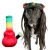 My Name is Bo da Bong, Funny Squeaky Weed Dog Toy, Cute Stuffed Parody Rasta Pot Bong, Cool Plush 420 Novelty Gift for Puppies & Small