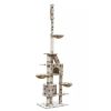 Cat Play Tree Cuddles XL 90.6- 102.4 inch Beige with Paw Prints