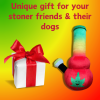 My Name is Bo da Bong, Funny Squeaky Weed Dog Toy, Cute Stuffed Parody Rasta Pot Bong, Cool Plush 420 Novelty Gift for Puppies & Small