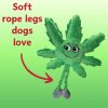 My Name is Mary Jane, Cute Stuffed Parody Marijuana Leaf Dog Toy, Funny Squeaky Weed Toy, Cool Plush Novelty 420 Gift for Puppies & Small