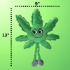 My Name is Mary Jane, Cute Stuffed Parody Marijuana Leaf Dog Toy, Funny Squeaky Weed Toy, Cool Plush Novelty 420 Gift for Puppies & Small