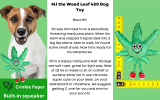 My Name is MJ, Cute Stuffed Parody Marijuana Leaf Dog Toy, Funny Squeaky Weed Toy, Cool Plush Novelty 420 Gift for Puppies & Small