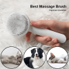 Cat Grooming Brush, Self Cleaning Slicker Brushes For Dogs Cats Pet Grooming Brush Tool Gently Removes Loose Undercoat