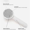 Cat Grooming Brush, Self Cleaning Slicker Brushes For Dogs Cats Pet Grooming Brush Tool Gently Removes Loose Undercoat